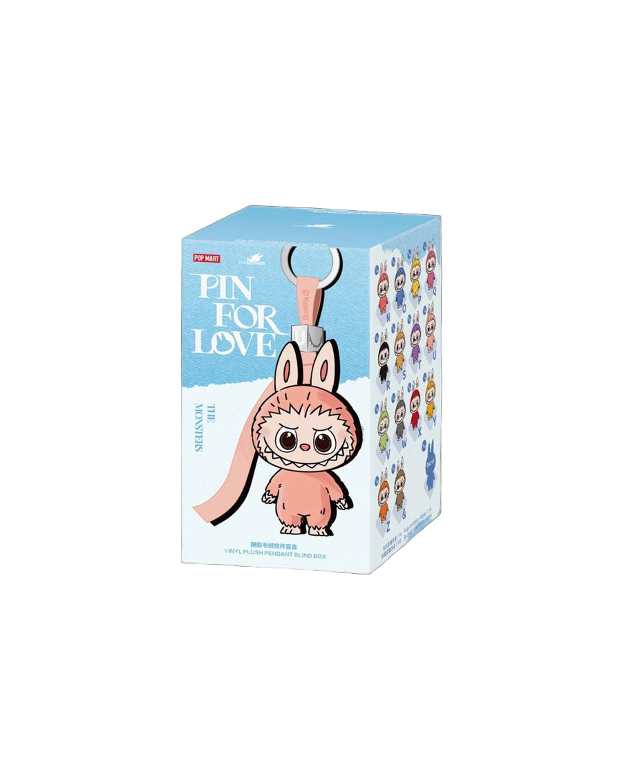 Box of 'Pin for Love' with Labubu character design on a white background